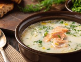 Recette, saumon, poireaux, blanquette
