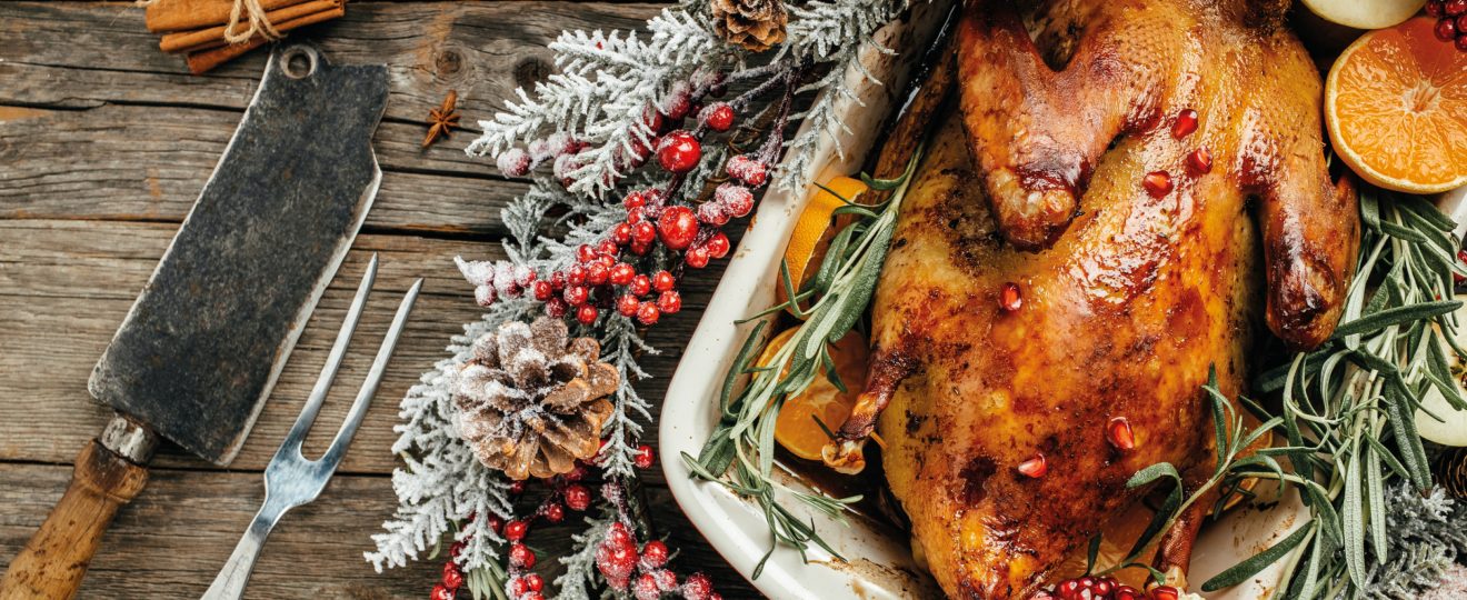 Chapon de Noël à la moutarde et à la truffe