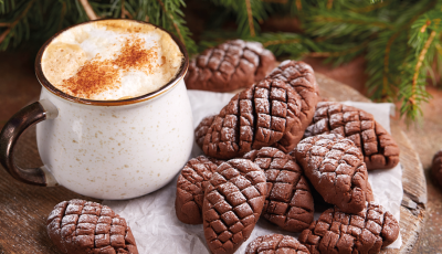 Biscuits pommes de pin au chocolat
