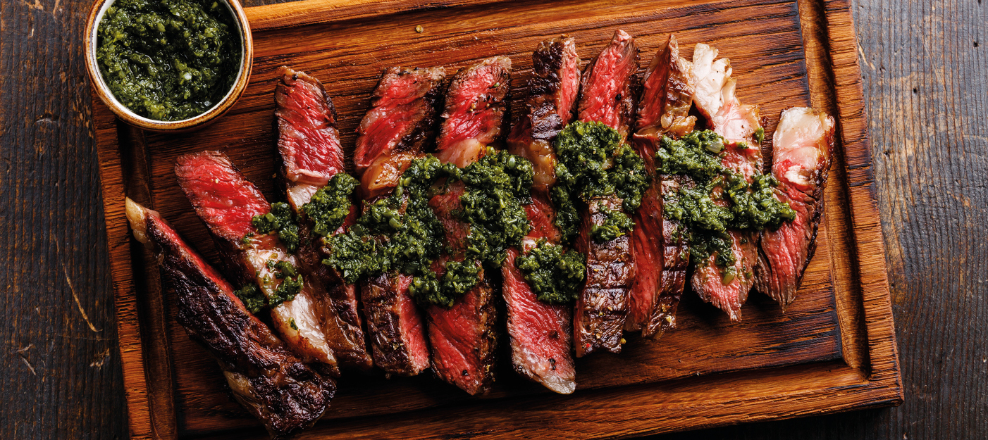 Côte de boeuf sauce chimichurri