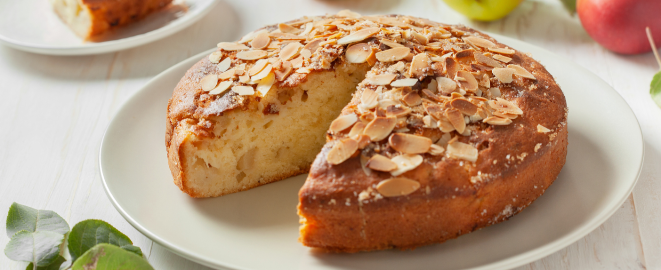 Gateau au yaourt pommes et amandes