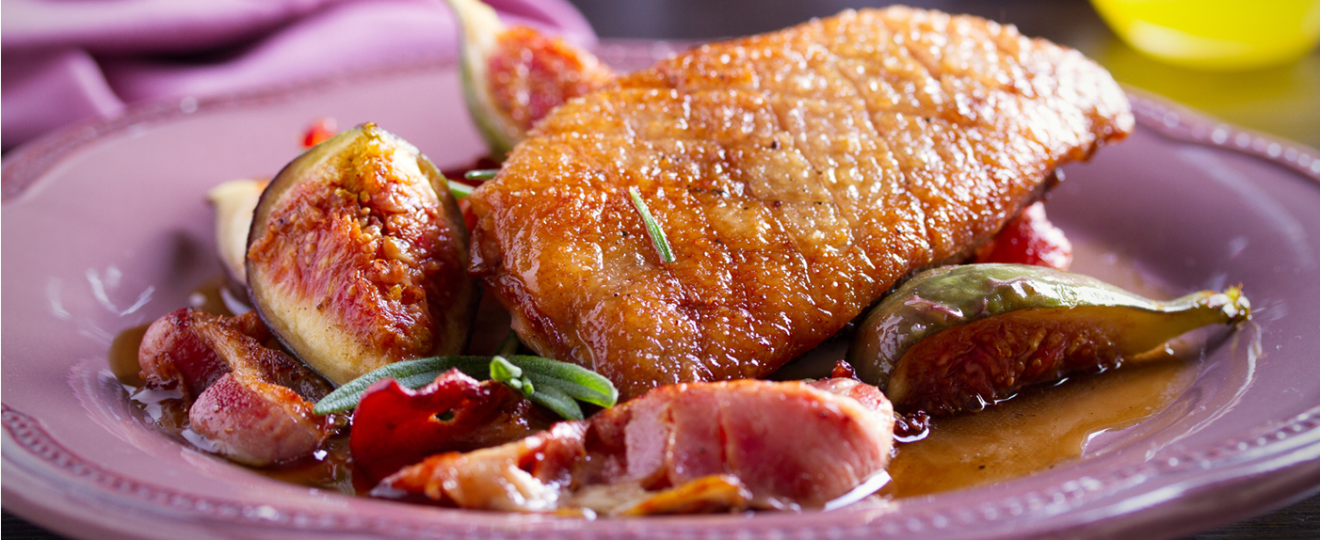 Magret de canard, figues et miel