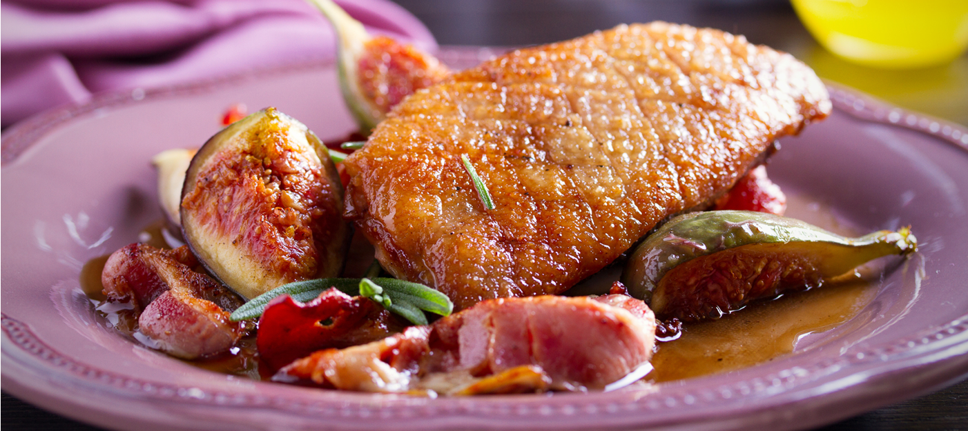 MAGRETS DE CANARD AUX FIGUES ET AU MIEL