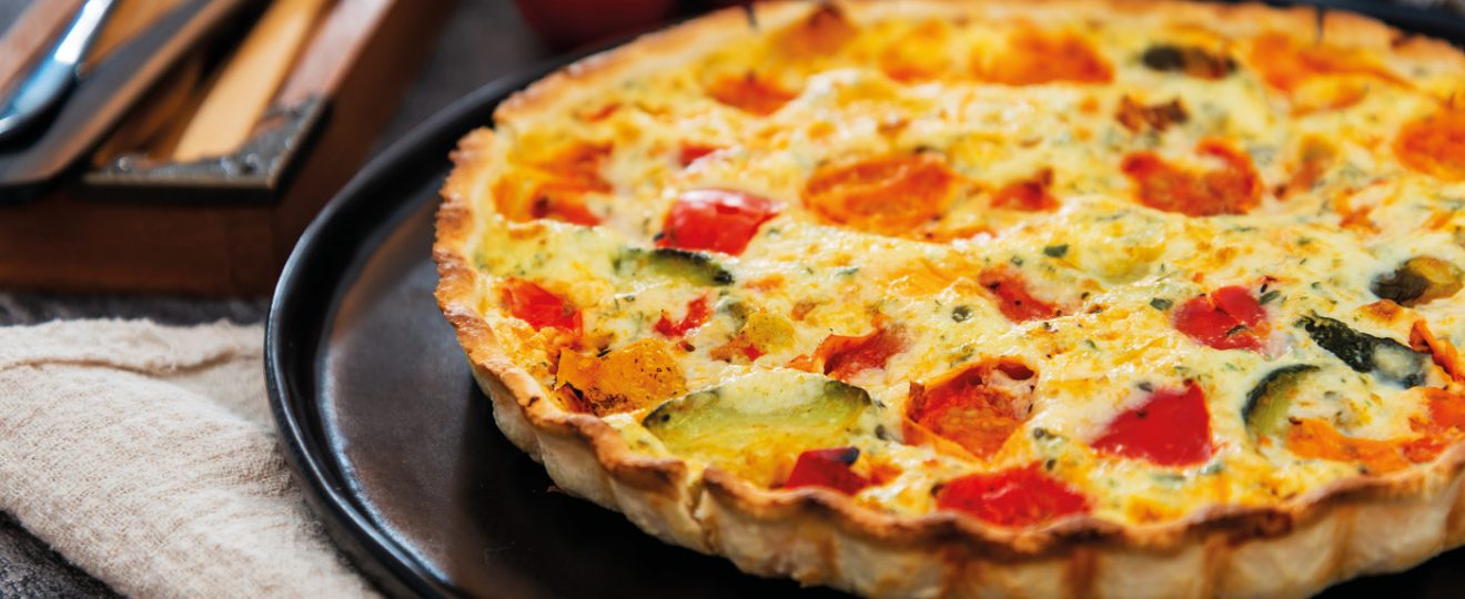 Tarte aux tomates et courgettes